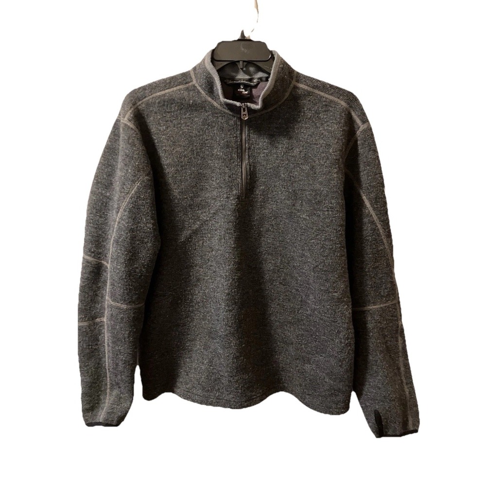Kuhl Thor 1/4 Zip Pullover Graphite Gray 3082 Thermokore Wool Blend Size XL